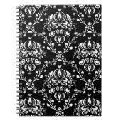 Schwarz-Weiß-Damast Notizblock (Vorderseite)