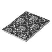 Schwarz-Weiß-Damast Notizblock (Rotiert)