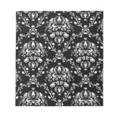 Schwarz-Weiß-Damast Notizblock (Vorderseite)