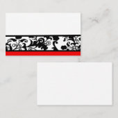 Schwarz-Weiß-Damast-Platzkarten Platzkarte (Vorne/Hinten)