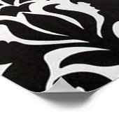 Schwarz-Weiß-Damast Poster (Ecke)