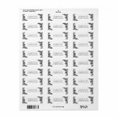 Schwarz-Weiß-Damast | RÜCKSENDEADRESSE (Vorne)