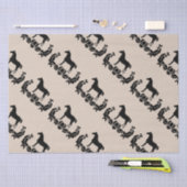 Schwarz-Weiß-Damast Seidenpapier (Handwerk)