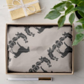 Schwarz-Weiß-Damast Seidenpapier (Geschenk)