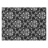 Schwarz-Weiß-Damast Tischdecke (Vorderseite (Horizontal))