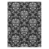 Schwarz-Weiß-Damast Tischdecke (Vorderseite)