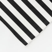 Schwarz-Weiß-Damast und Streifen-Monogramm Fleecedecke (Ecke)