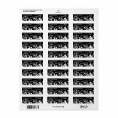 Schwarz-Weiß-Damastbrokat-Muschelhochzeit (Vorne)