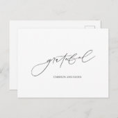 Schwarz-Weiß-Dankbarkeit Postkarte (Vorne/Hinten)