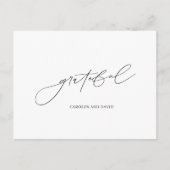Schwarz-Weiß-Dankbarkeit Postkarte (Vorderseite)