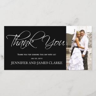 Schwarz-weiß danke Foto-Karten