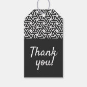 Schwarz-Weiß-Danke Geschenkanhänger (Vorderseite)