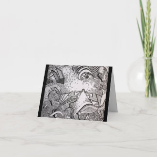 Schwarz/Weiß Dankeskarte