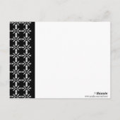 Schwarz-Weiß-Dankeskarte Postkarte (Rückseite)