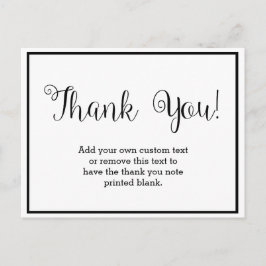 Schwarz-Weiß-Dankeskarten Postkarte