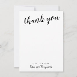 Schwarz-Weiß-Danksagungen Mitteilungskarte