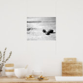 Schwarz-Weiß-Darke-Kaffeebohnen 16x20 Poster (Küche)