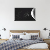 Schwarz-Weiß-Darstellung der Düngung Leinwanddruck (Insitu (Schlafzimmer))