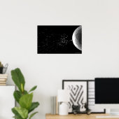 Schwarz-Weiß-Darstellung der Düngung Poster (Heimbüro)