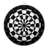 Schwarz-Weiß-Dartboard Dartscheibe (vorne)
