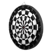 Schwarz-Weiß-Dartboard Dartscheibe (Vorderseite rechts)