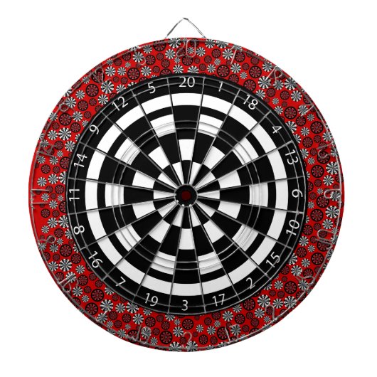 Schwarz-Weiß-Dartboard Dartscheibe (vorne)