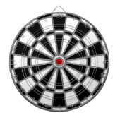 Schwarz-Weiß-Dartboard Dartscheibe (vorne)