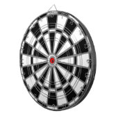 Schwarz-Weiß-Dartboard Dartscheibe (Vorderseite rechts)