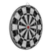 Schwarz-Weiß-Dartboard Dartscheibe (Vorderseite Links)