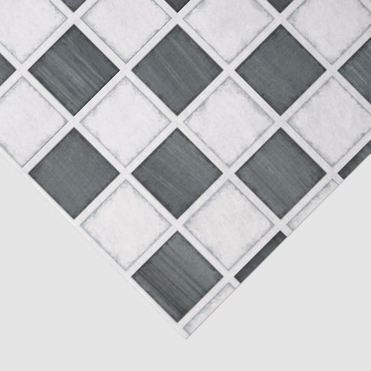 Schwarz-Weiß-Decoupage der Checkbox Seidenpapier (Ausschnitt)