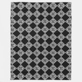 Schwarz-Weiß-Deko Diamantkarton Fleecedecke (Vorderseite)