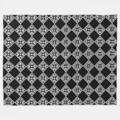 Schwarz-Weiß-Deko Diamantkarton Fleecedecke (Vorderseite (Horizontal))