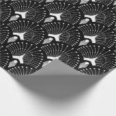 Schwarz-Weiß-Deko Geschenkpapier (Ecke)