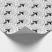 Schwarz-Weiß-Deko-Muster Geschenkpapier (Ecke)