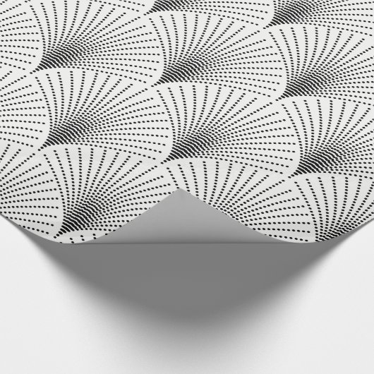 Schwarz/Weiß Deko Nahtloses Muster Geschenkpapier (Ecke)