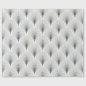 Schwarz/Weiß Deko Nahtloses Muster Geschenkpapier (Flach)