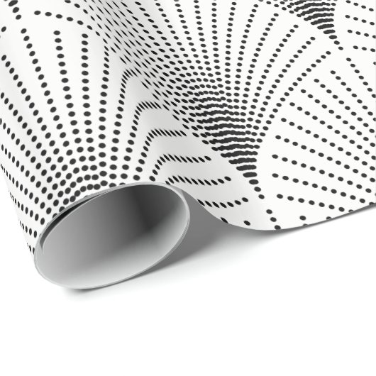 Schwarz/Weiß Deko Nahtloses Muster Geschenkpapier (Rolleneckpunkt)