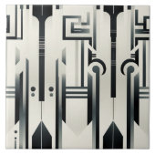 Schwarz-Weiß-Deko, Säulen und Totems Fliese (Vorderseite)