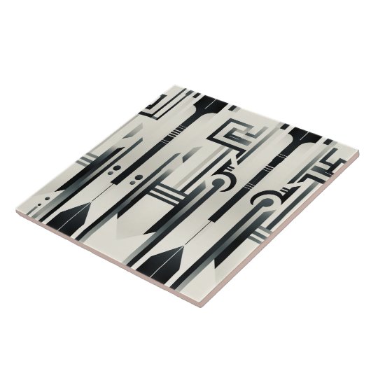 Schwarz-Weiß-Deko, Säulen und Totems Fliese (Seite)