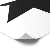 Schwarz-weiß Deko Star Sunburst (Ecke)