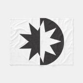 Schwarz-weiß Deko Star Sunburst Fleecedecke (Vorderseite (Horizontal))