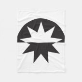 Schwarz-weiß Deko Star Sunburst Fleecedecke (Vorderseite)