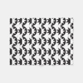 Schwarz-weiß Deko Star Sunburst Fleecedecke (Vorderseite (Horizontal))