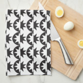 Schwarz-weiß Deko Star Sunburst Geschirrtuch (Viertel Falte)