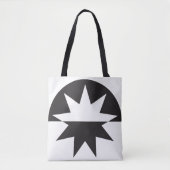 Schwarz-weiß Deko Star Sunburst Tasche (Vorderseite)
