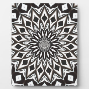 Schwarz-Weiß-Dekor-Mandala Fotoplatte