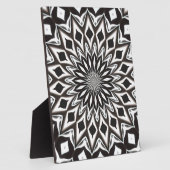 Schwarz-Weiß-Dekor-Mandala Fotoplatte (Seite)