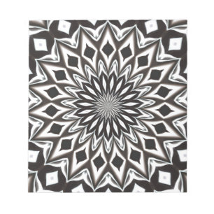 Schwarz-Weiß-Dekor-Mandala Notizblock