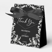 Schwarz-Weiß-Dekoration Geschenkschachtel (Vorderseite)