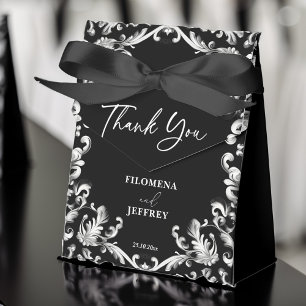 Schwarz-Weiß-Dekoration Geschenkschachtel